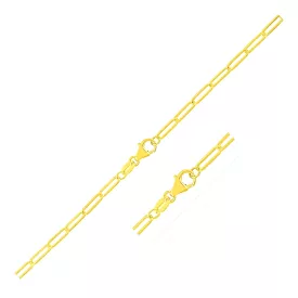 10K Yellow Gold Paperclip Bracelet (2.5mm)