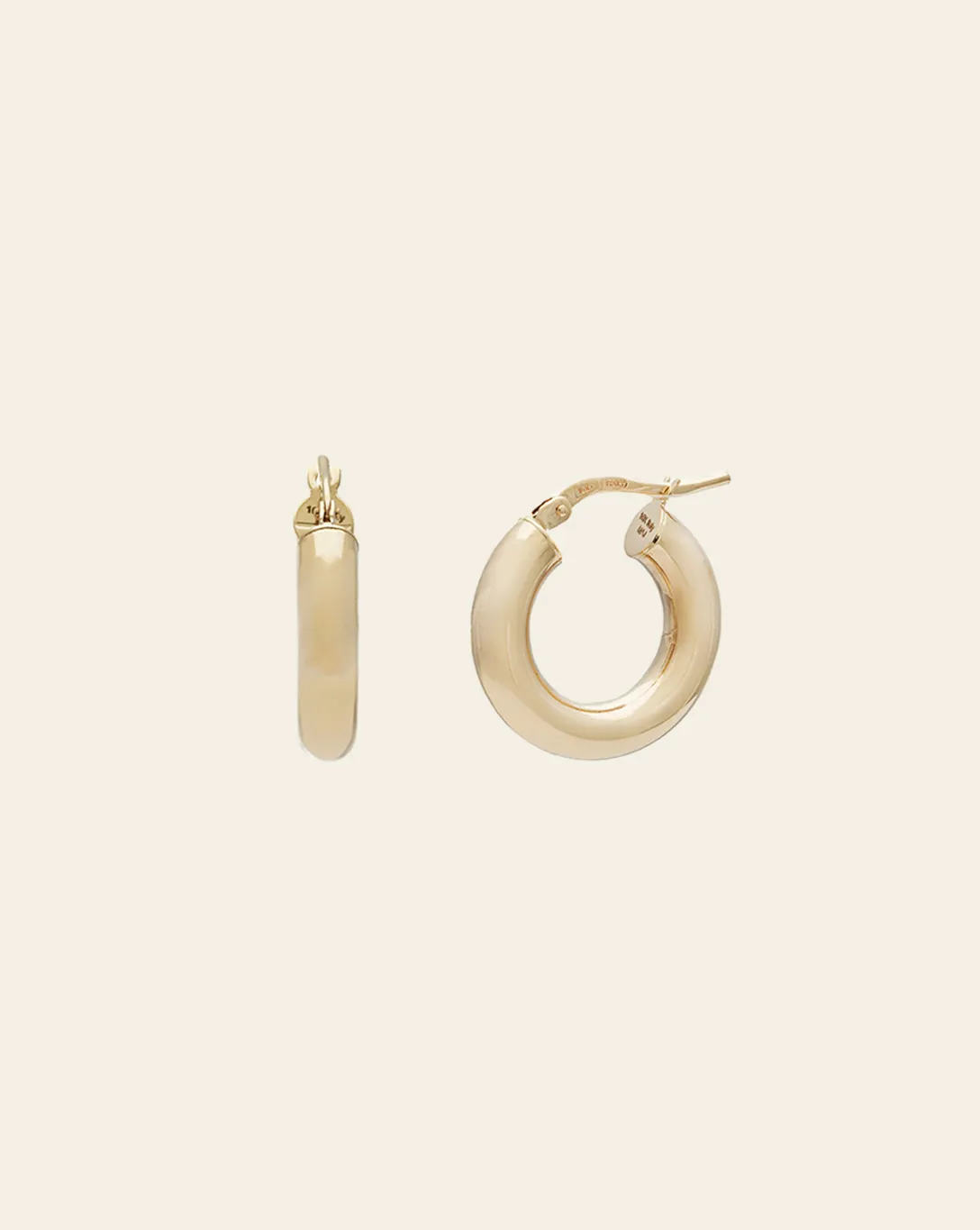 10mm Chubby Hoops - 10k Gold