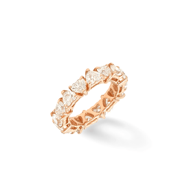 14K & 18K Gold Heart Diamond Eternity Band