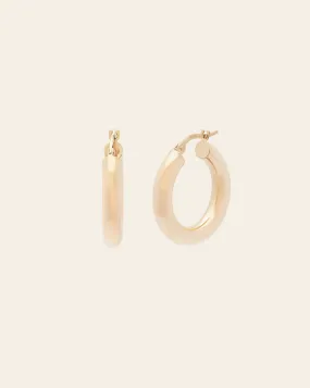 15mm Chubby Hoops - 10k Gold