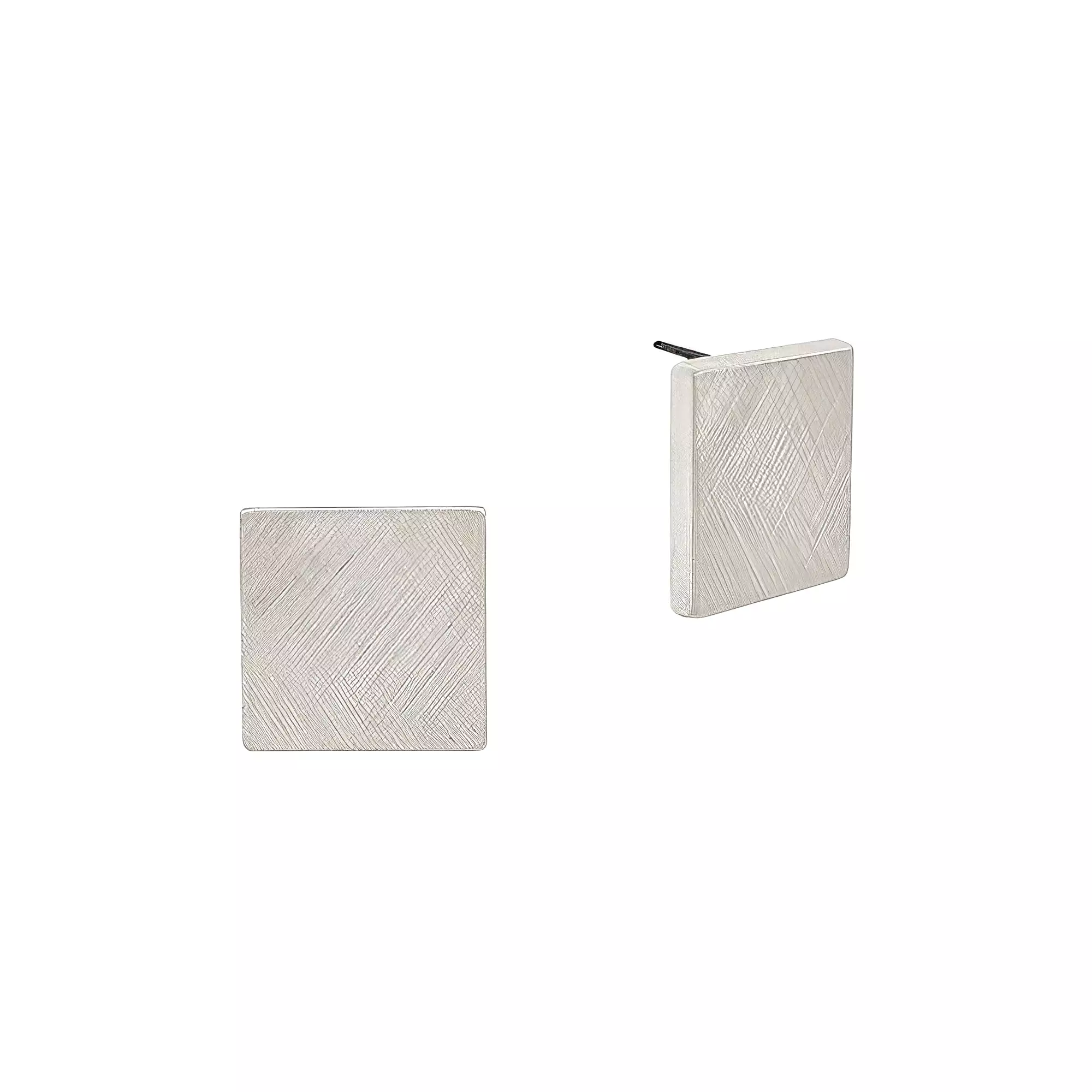 15mm Square Shaped Metal Post Earring