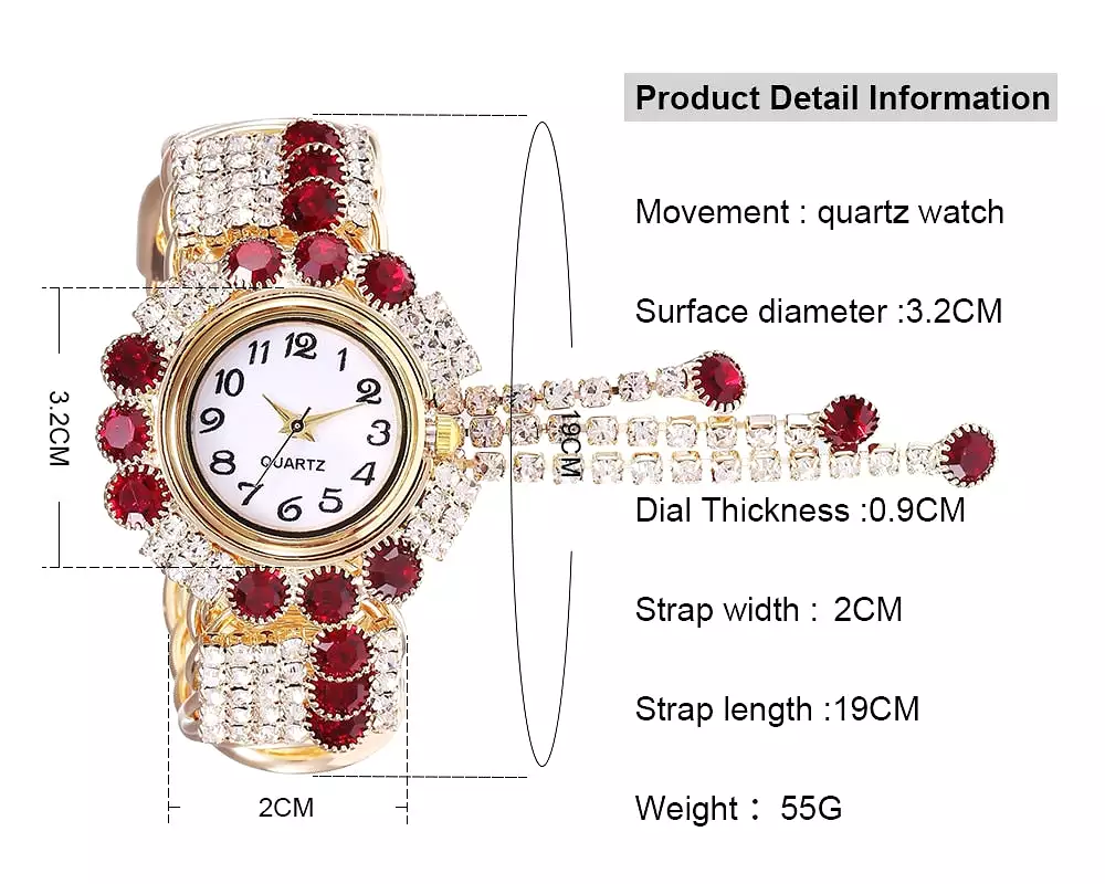 2020 Top Brand Luxury Rhinestone Bracelet Watch