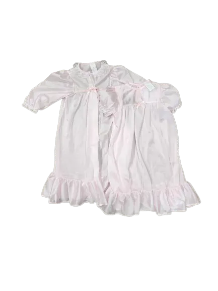 2pc Robe & Nightgown Set- Pink