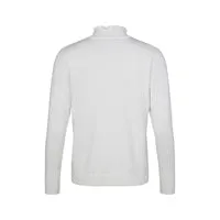 6258- Winter White Frill Polo Neck Jumper - Sunday