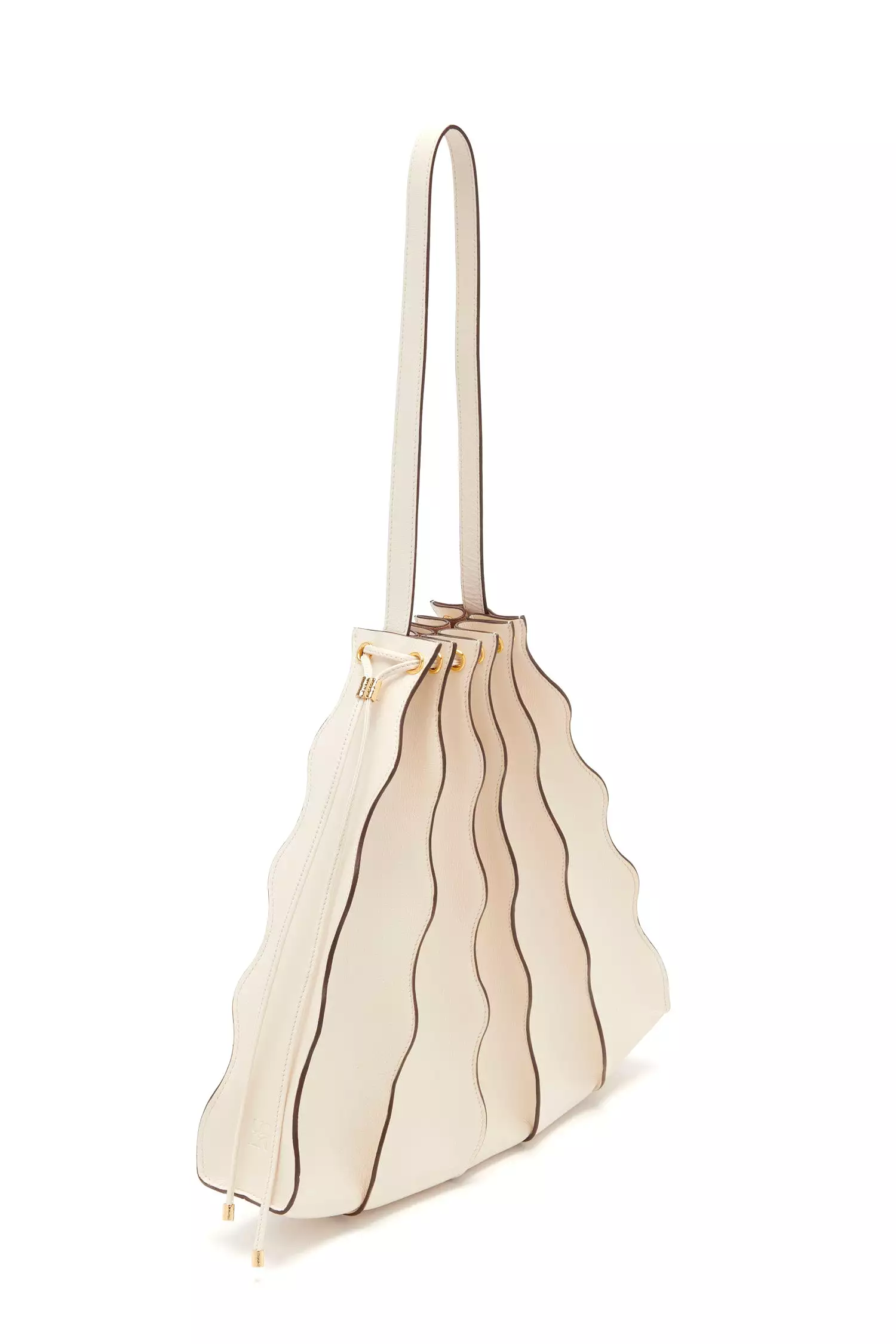 Adria Pleated Wave Tote - Alabaster