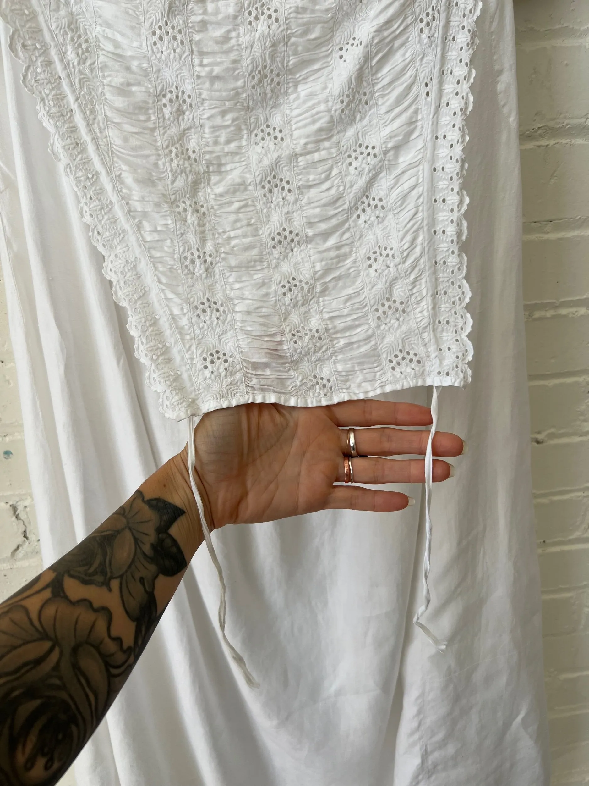 Antique Cotton Nightgown, XS-Large-