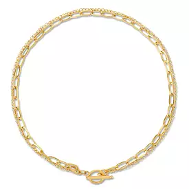 Arden Double Chain Gold Toggle Necklace