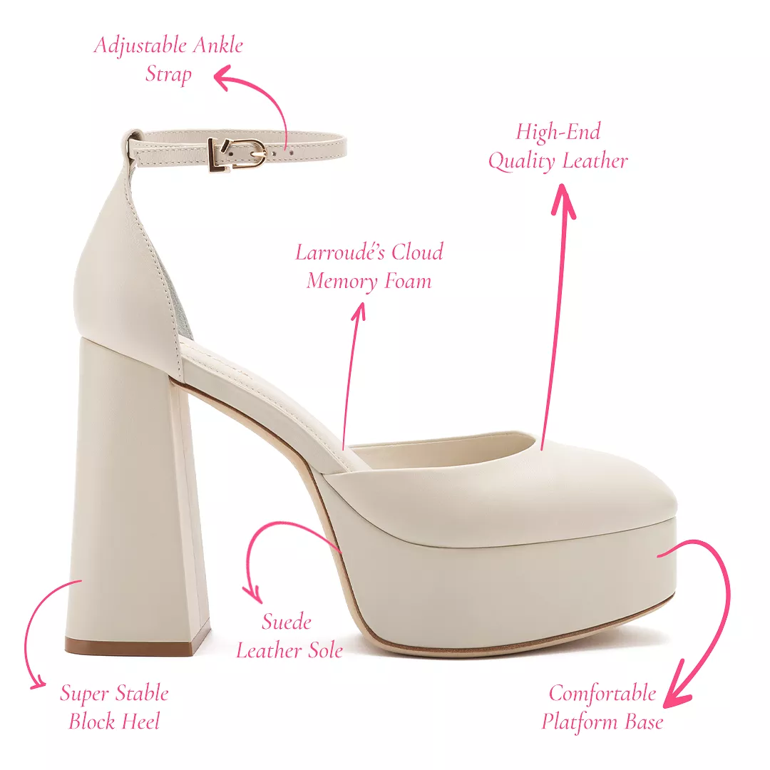 Ari Pump In Ivory Leather