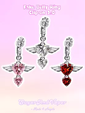 Bling Angel Wings Clip-on 2.0 Fake Belly Ring