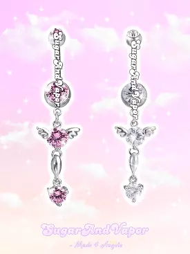 Bling Baby Angels Dangle Belly Ring