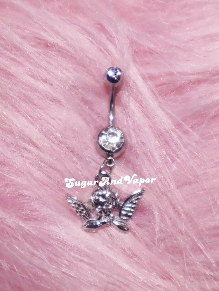 Bling Cherub Angels Belly Ring