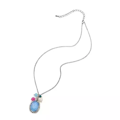 Blue Charm Silver Necklace