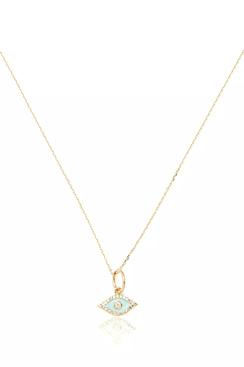 Blue Eye Necklace in Yellow Gold