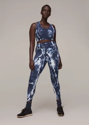 Blue Tie Dye Sports Legging