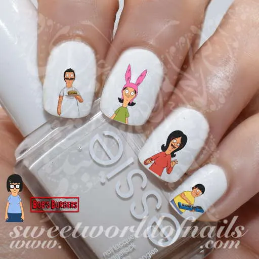 Bob's Burgers Nail Water Decals