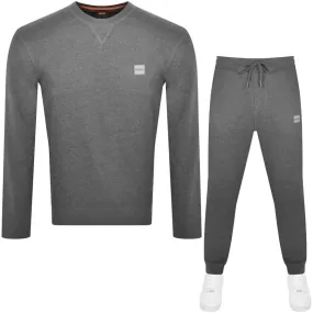 BOSS Westart 1 Crew Neck Tracksuit Grey