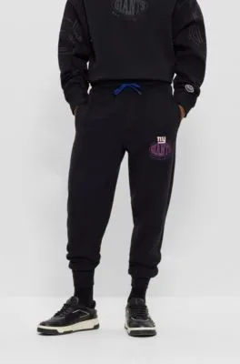 BOSS x NFL cotton-blend tracksuit bottoms with collaborative branding