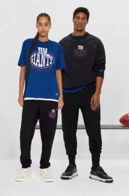 BOSS x NFL cotton-blend tracksuit bottoms with collaborative branding