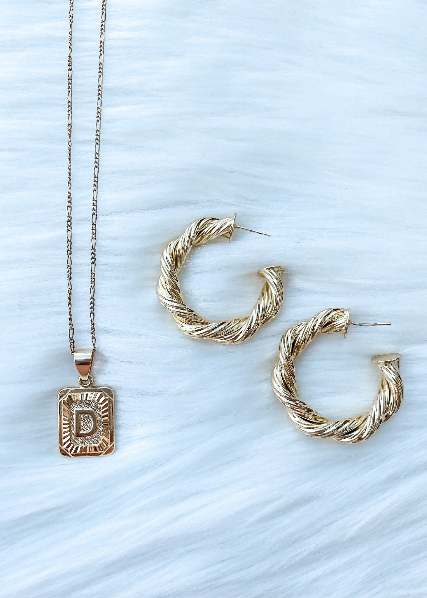 Bracha Initial Card Necklace