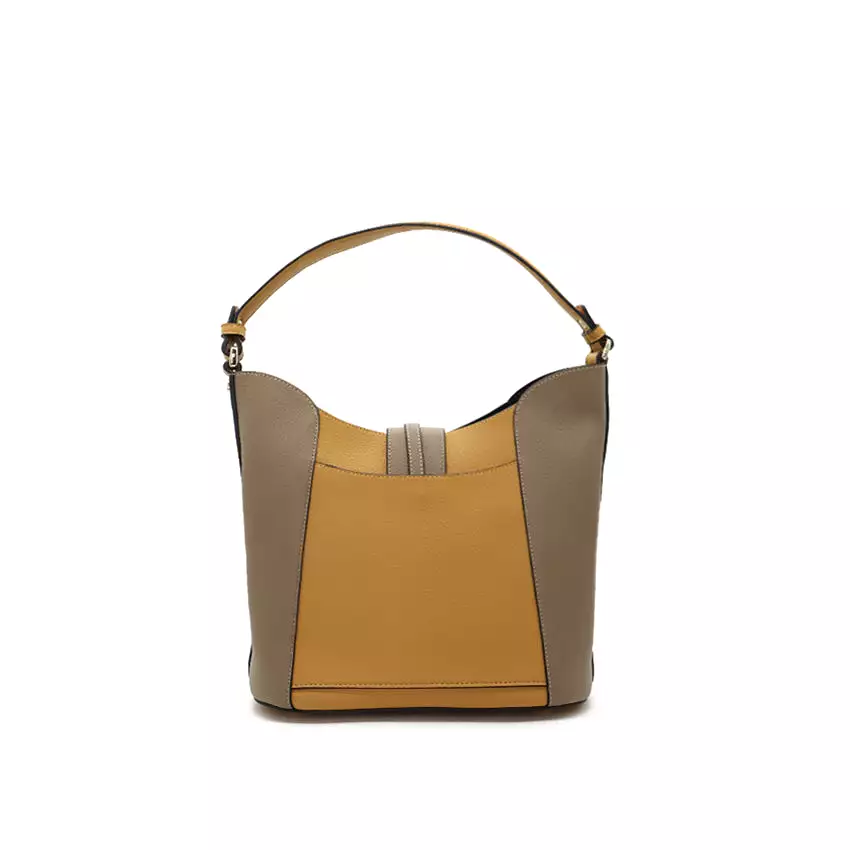 Brava Hobo (L) Women's Bag - Taupe/Yellow