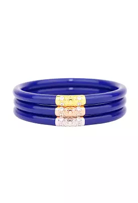 BUDHAGIRL Three Kings All Weather Bangles in Lapis