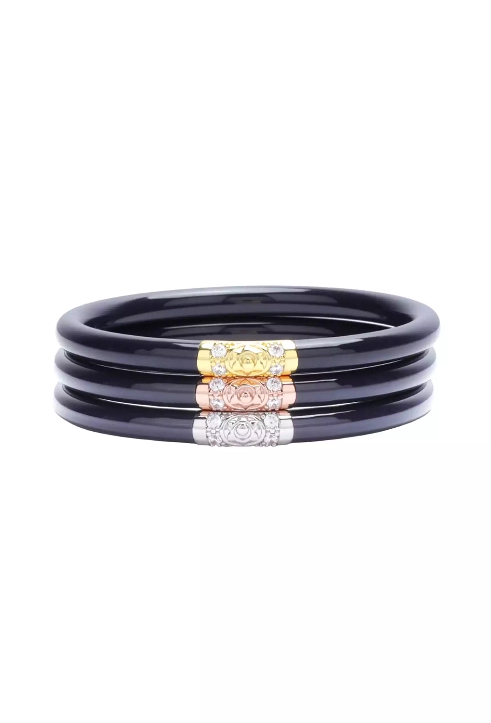 BUDHAGIRL Three Kings All Weather Bangles in Navy