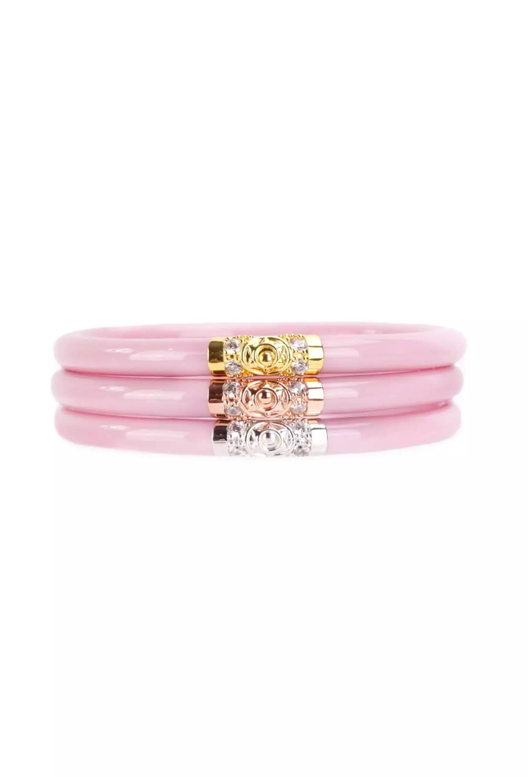 BUDHAGIRL Three Kings All Weather Bangles in Pink