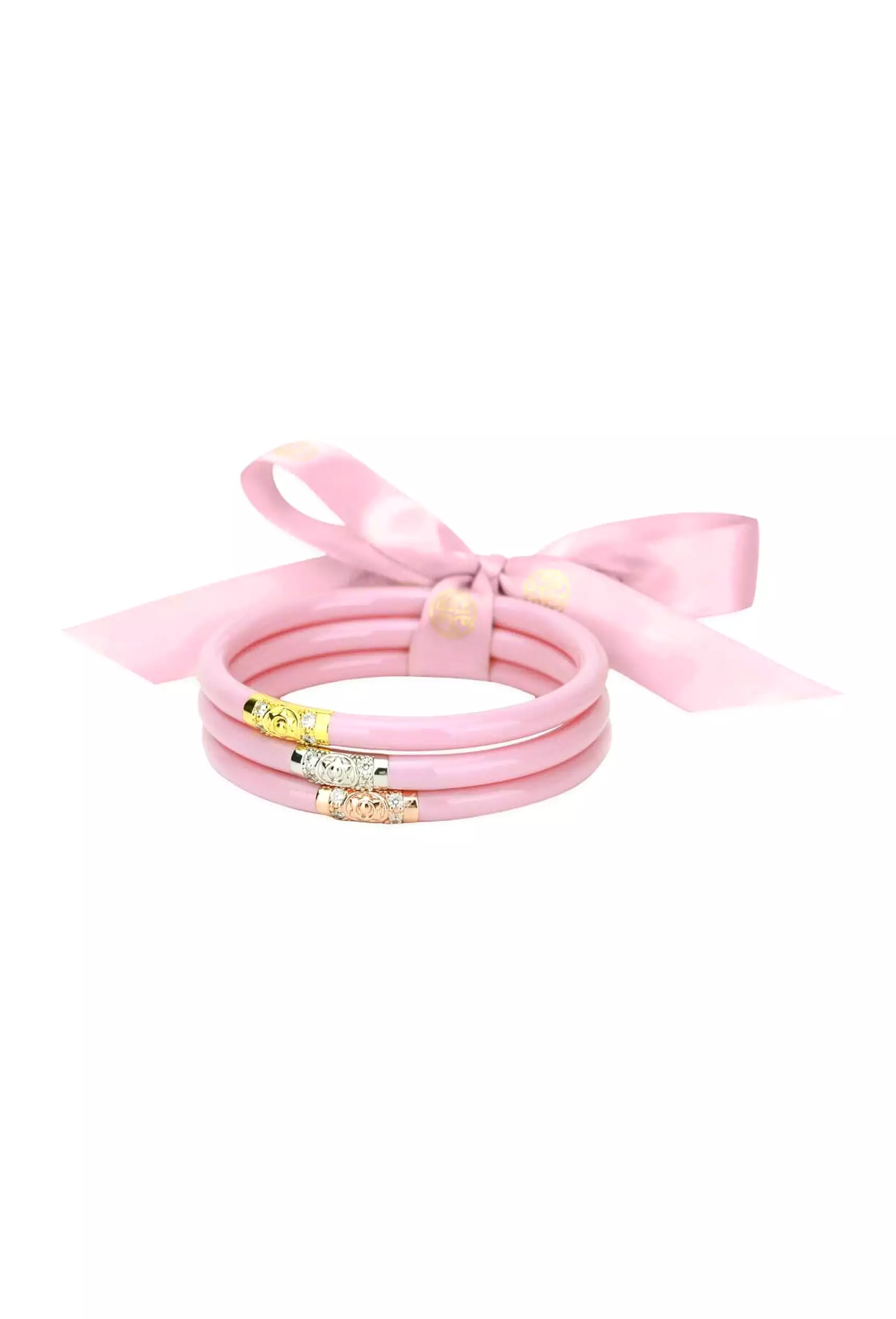 BUDHAGIRL Three Kings All Weather Bangles in Pink