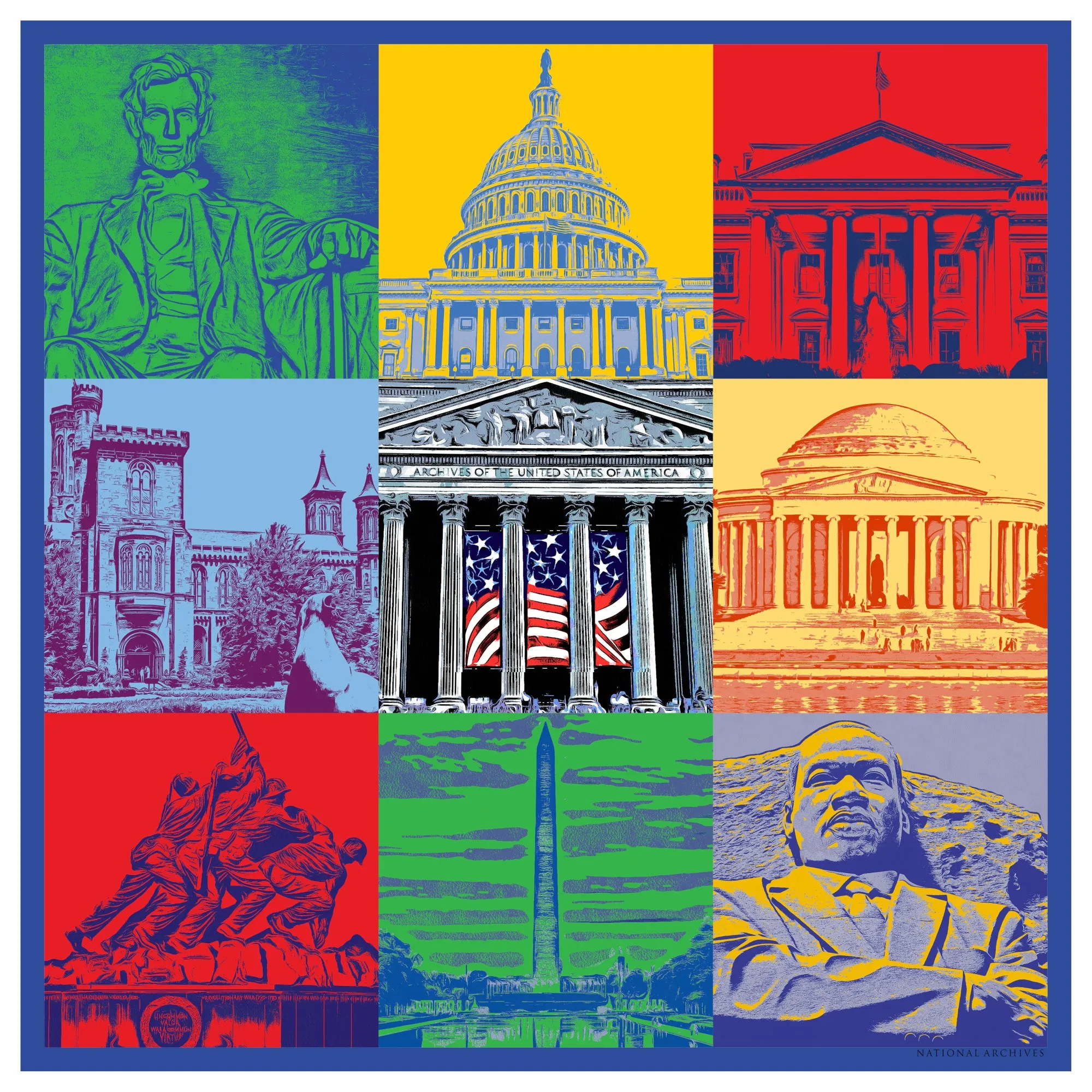 Capital Landmarks Art Scarf