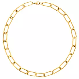 Carla Paper Clip Chain Gold Necklace