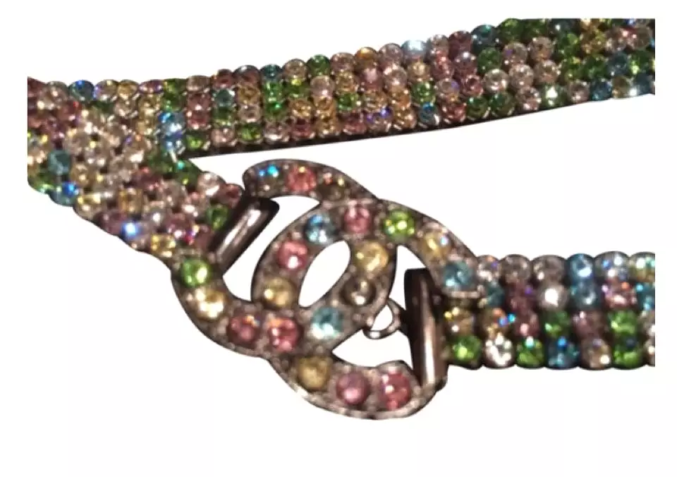 Chanel 05A MultiColor CC Strass Swarovski crystal Belt