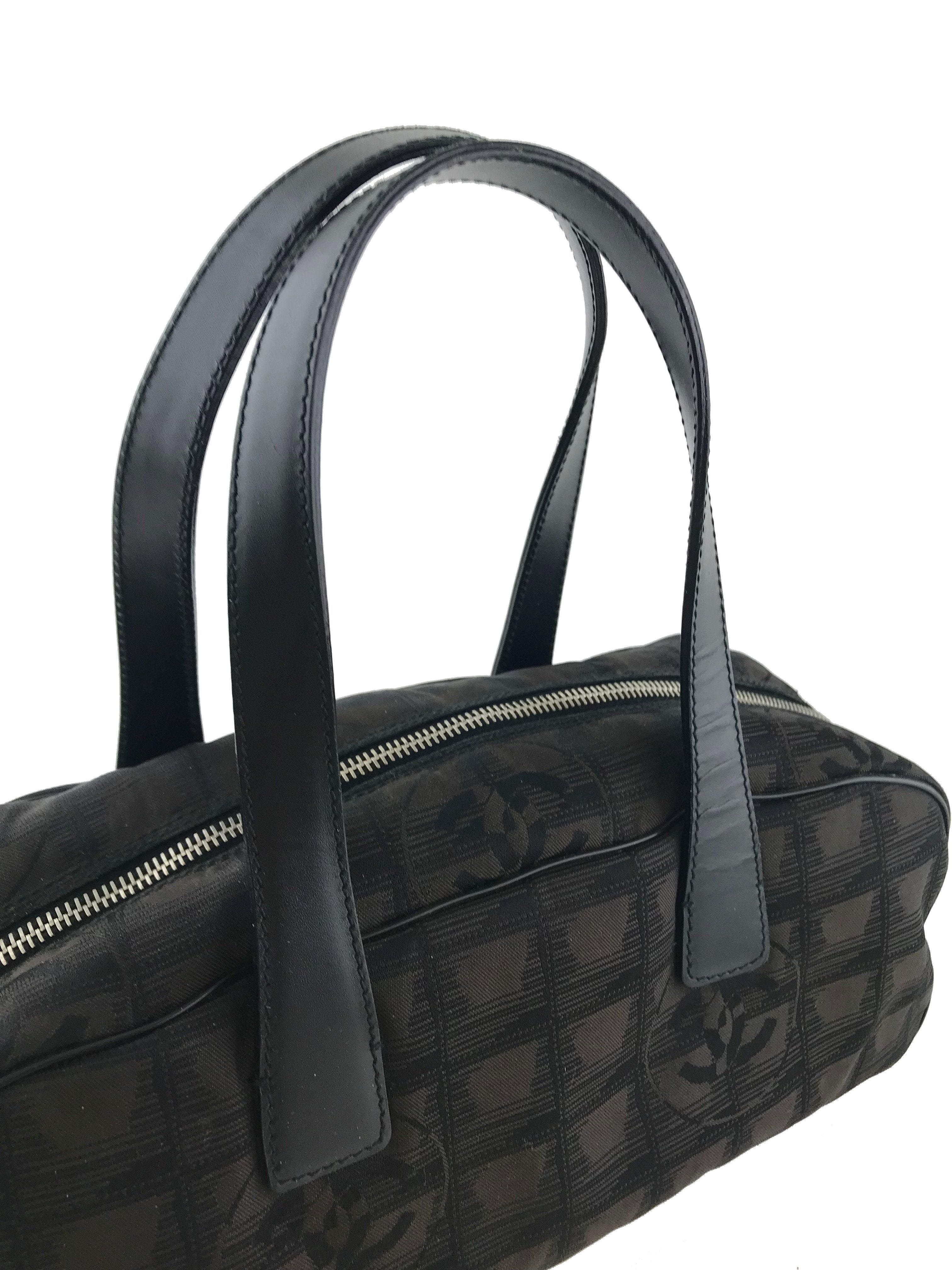 Chanel Printed Nylon Travel Line Baguette