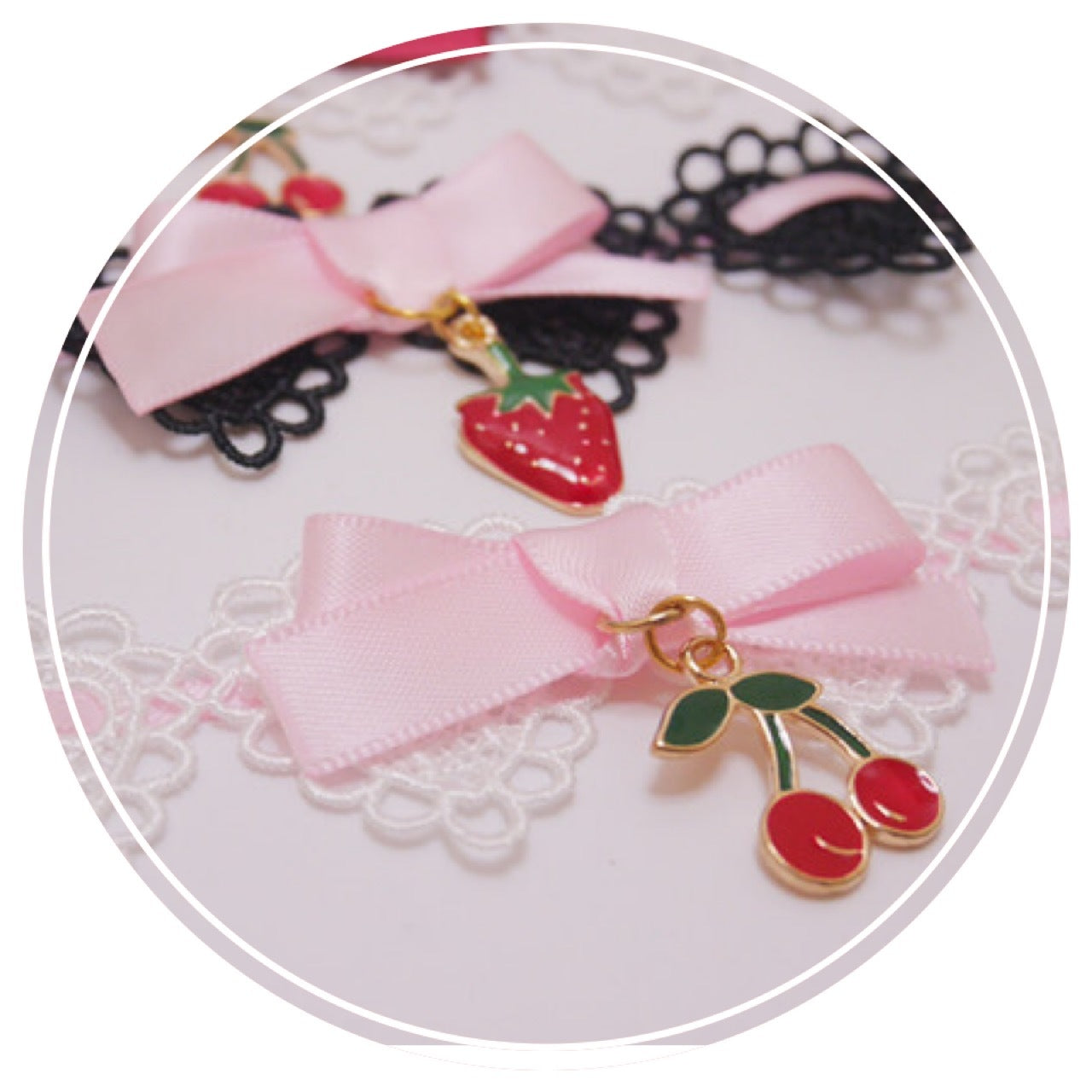 Cherry Strawberry Necklace AD12138