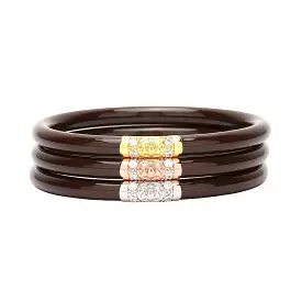 Chocolate BuDhaGirl Three Kings All Weather Bangles Set (Set of 3)