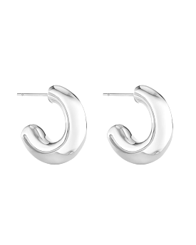 Chunky Dash Hoop (Silver)