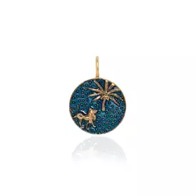 Circe's Heron Pendant Charm,Turquoise