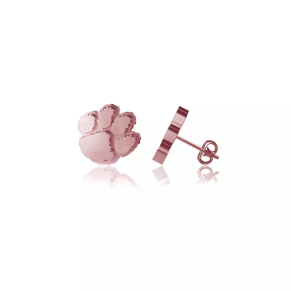 Clemson University Post Earrings - Rose Gold Plated