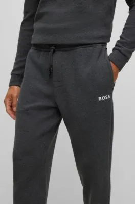 Cotton-blend waffle tracksuit bottoms with logo