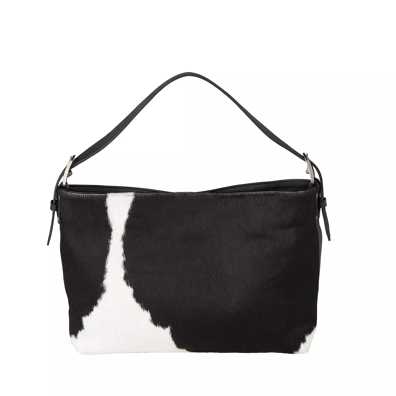 Cowprint Hobo Bag :: Black/White