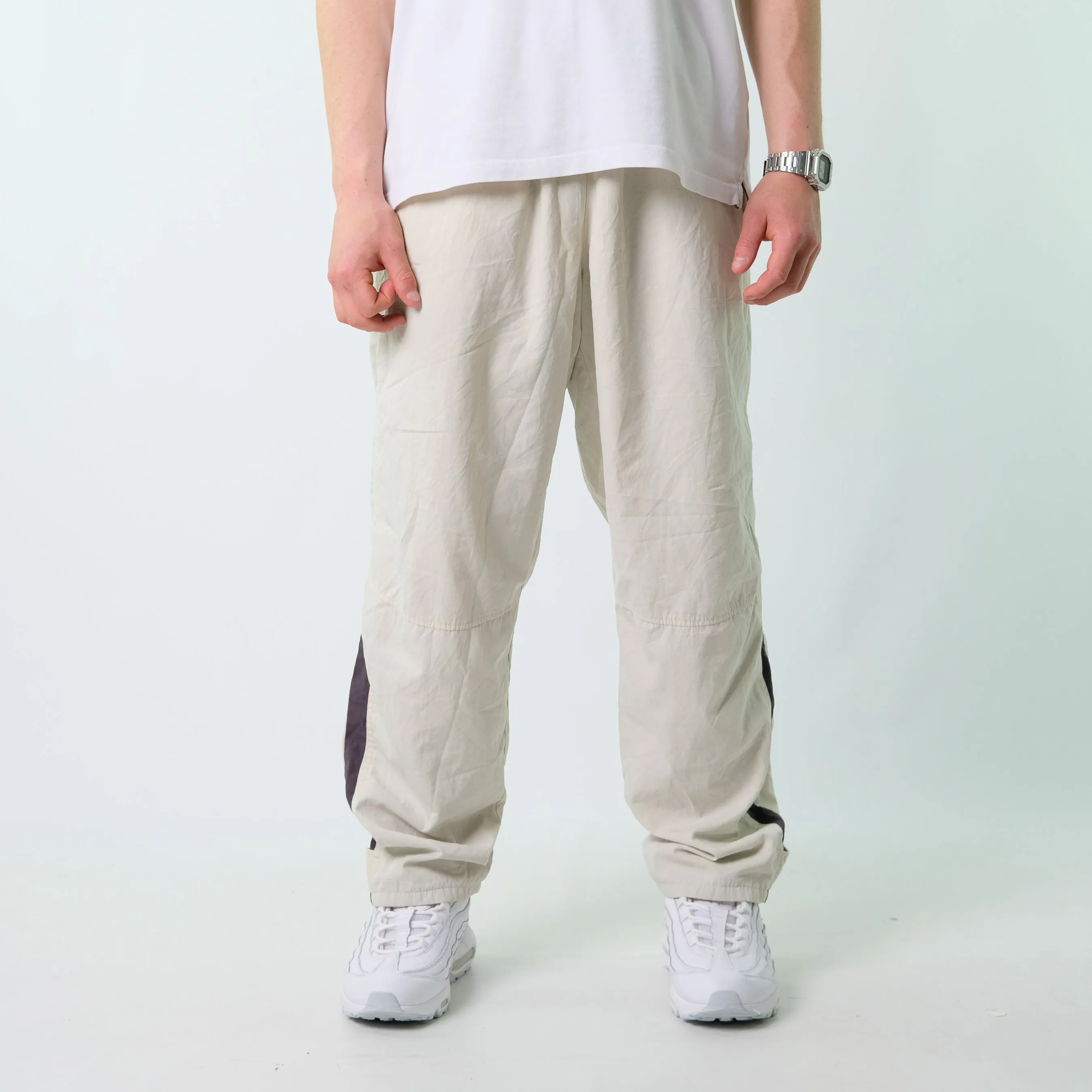 Cream y2ks Nike Tracksuit Bottoms  Baggy Pants (32x30)