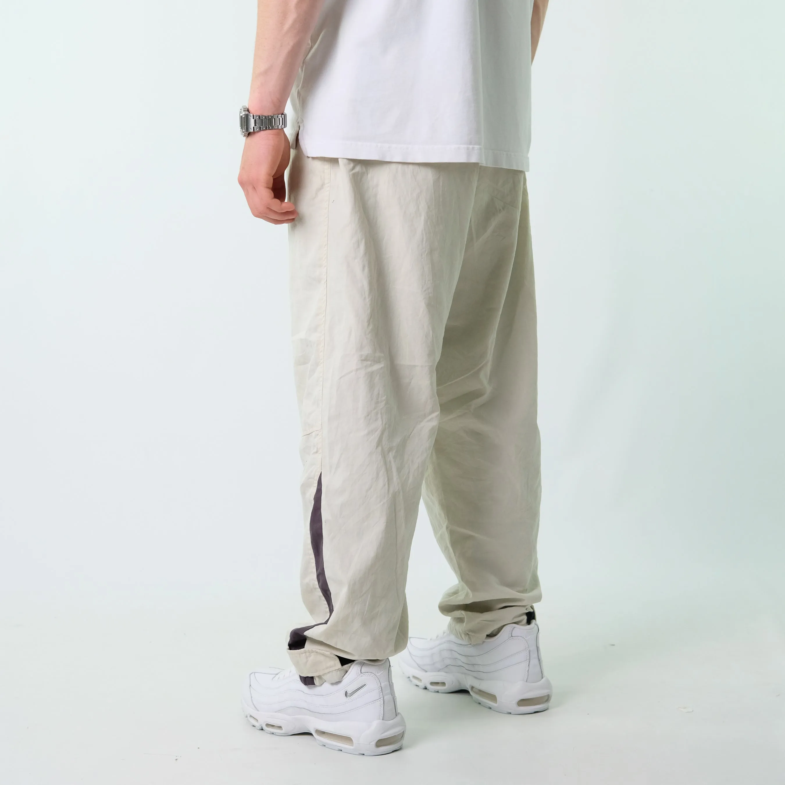 Cream y2ks Nike Tracksuit Bottoms  Baggy Pants (32x30)