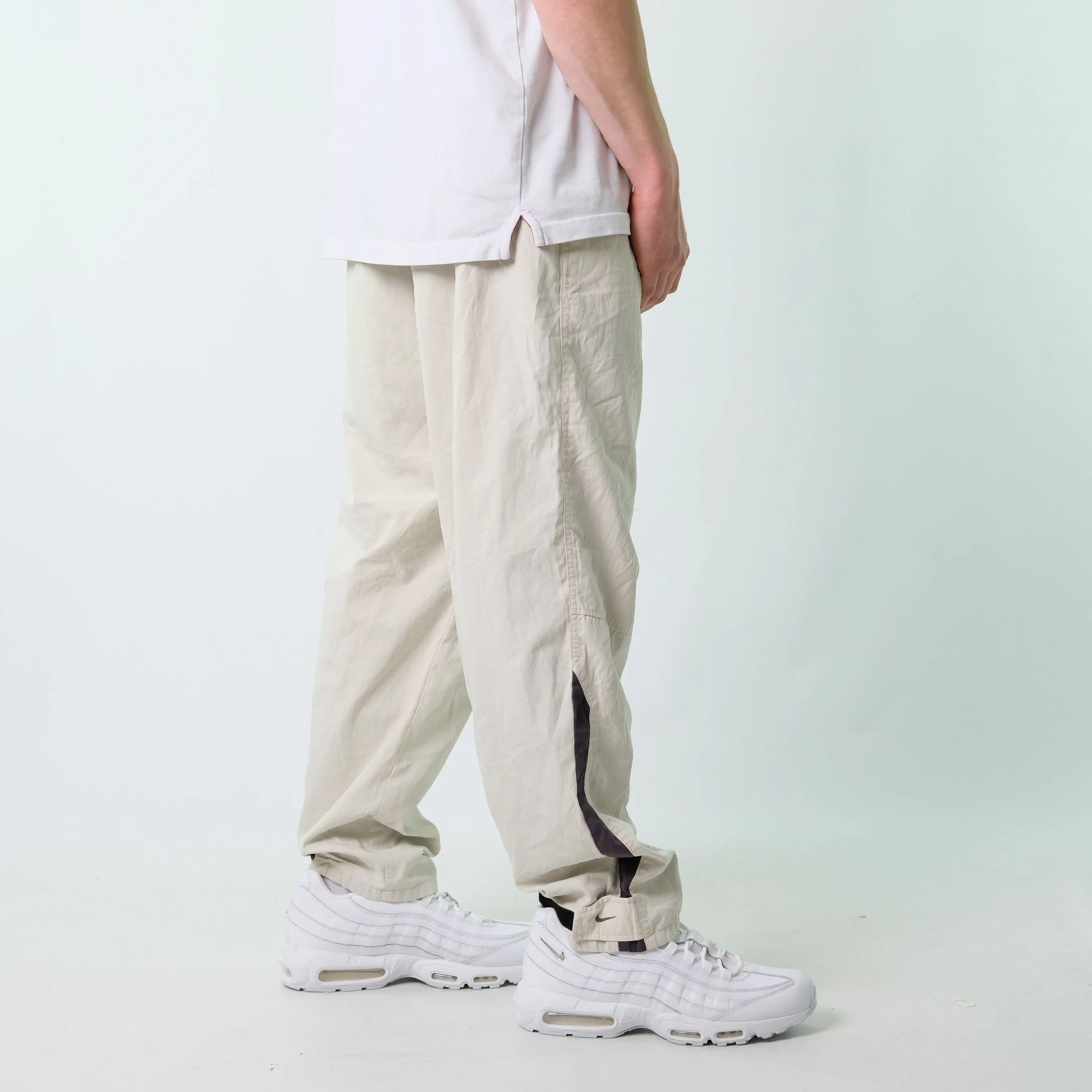 Cream y2ks Nike Tracksuit Bottoms  Baggy Pants (32x30)