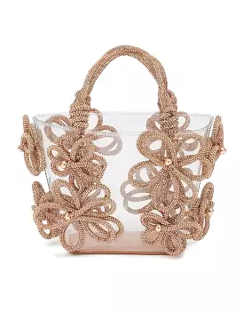 Crystal Floral Transparent Handbag