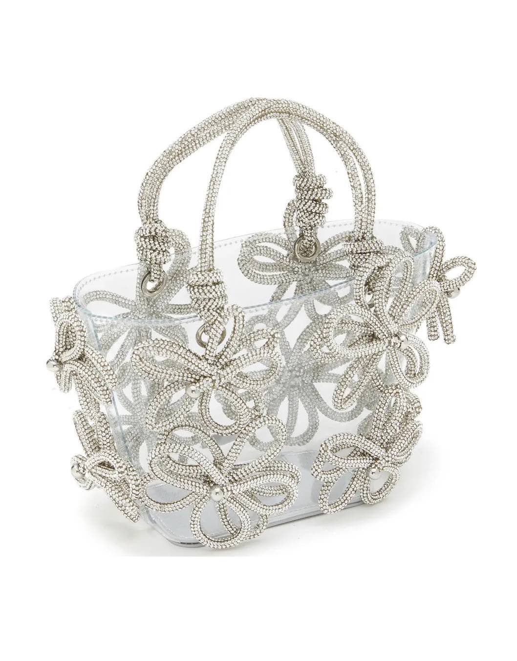 Crystal Floral Transparent Handbag