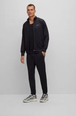 Cuffed tracksuit bottoms in active-stretch fabric