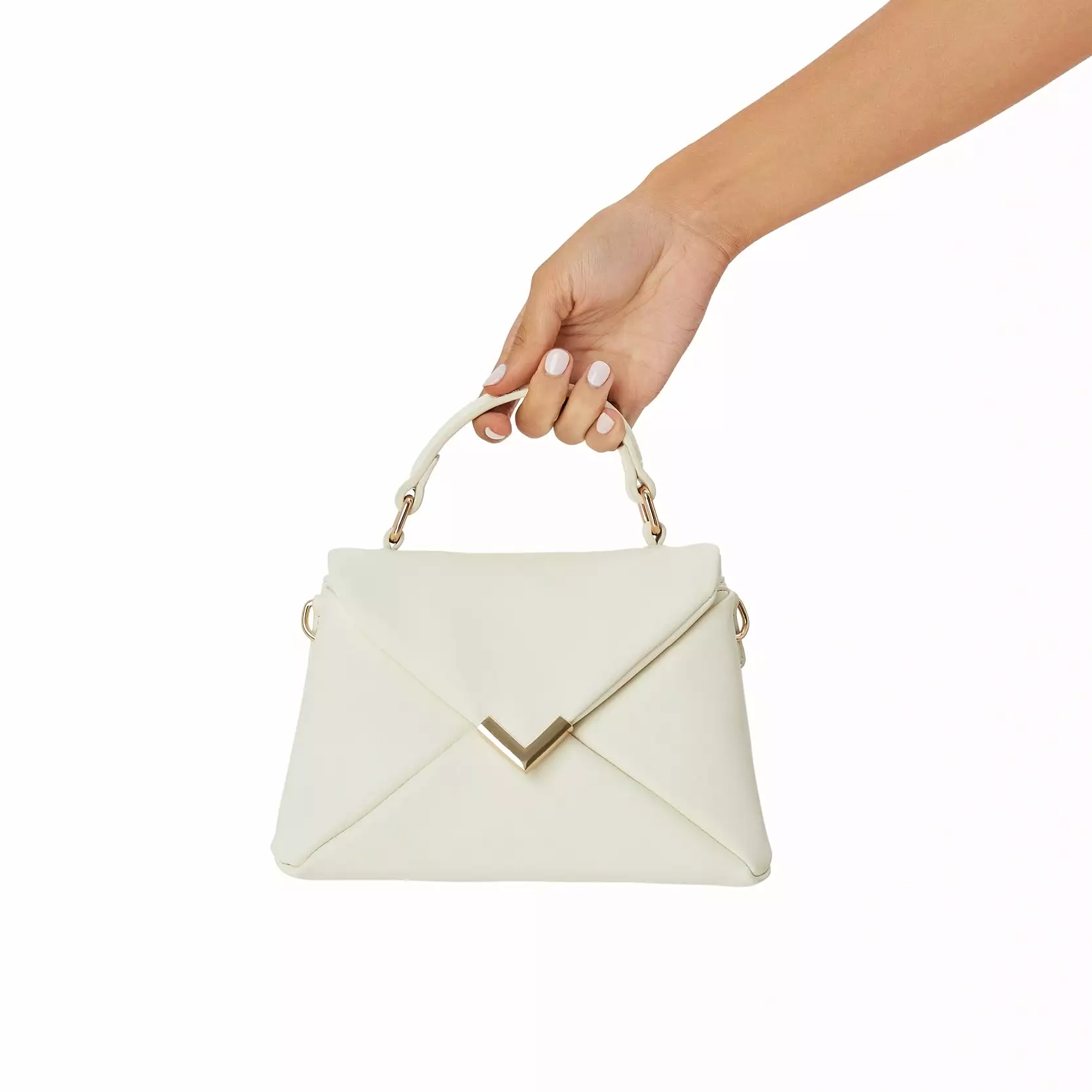 Dahlia Handle Bag in White