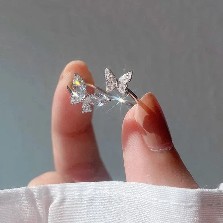 Dainty Butterfly Rings