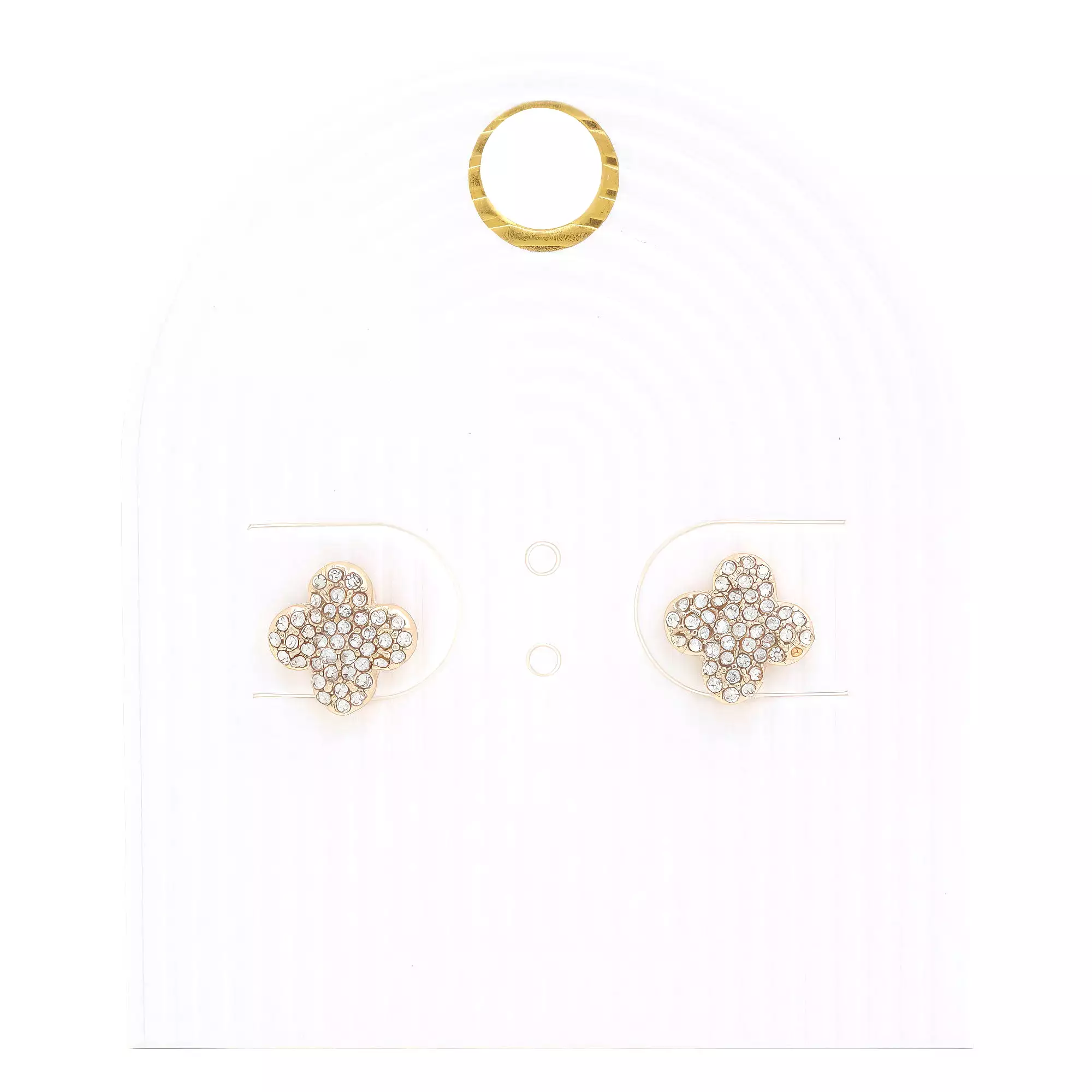 Dainty Moroccan Shape Post Earring