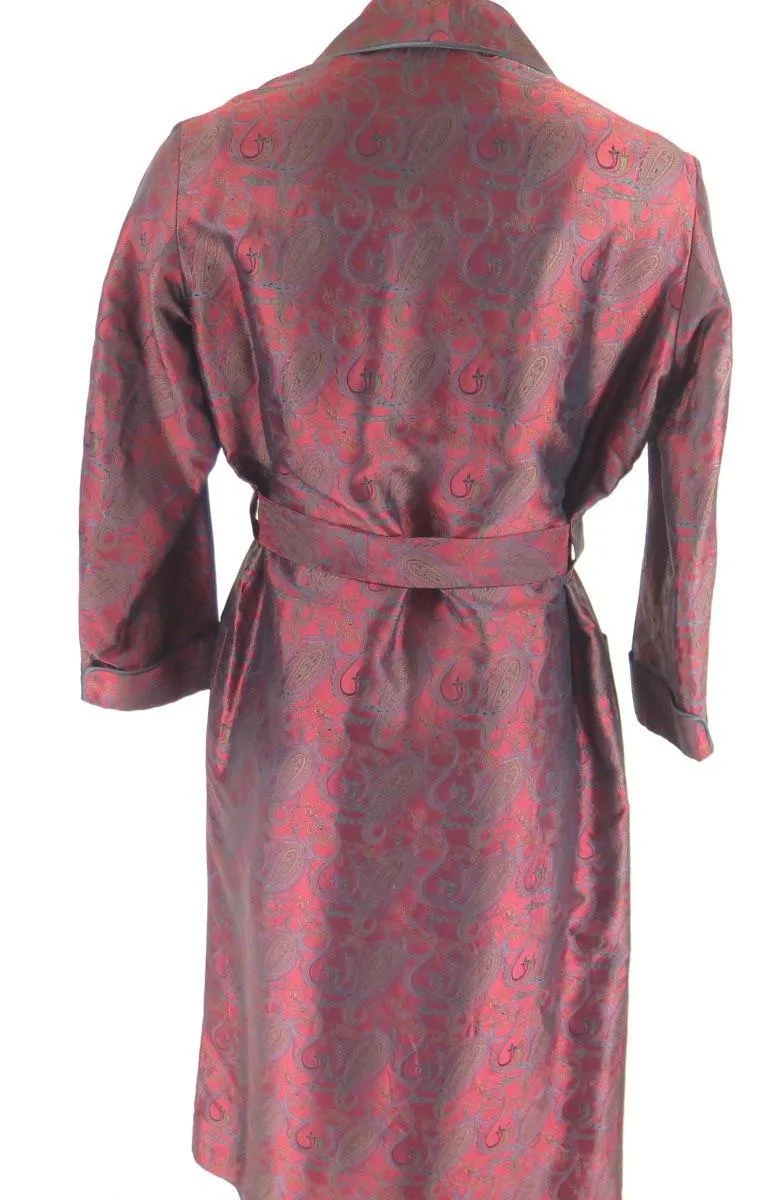 Daniel Hanson England Made Silk Paisley Robe M New