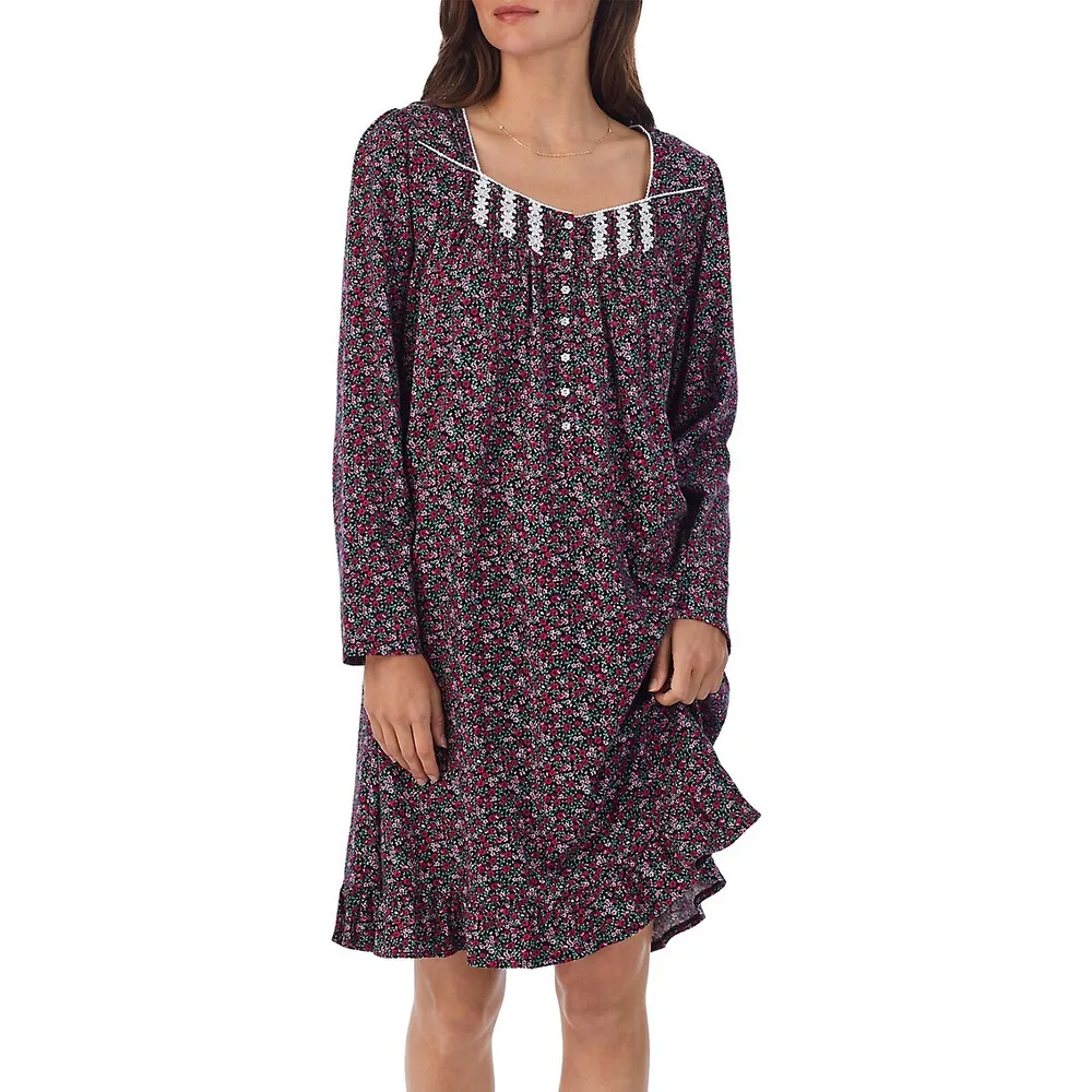 Eileen West Floral Short Nightgown